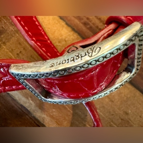 Brighton Red Vintage Luxury Cher Mini Bag Crossbody Crocodile Embossed Leather - Picture 7 of 9